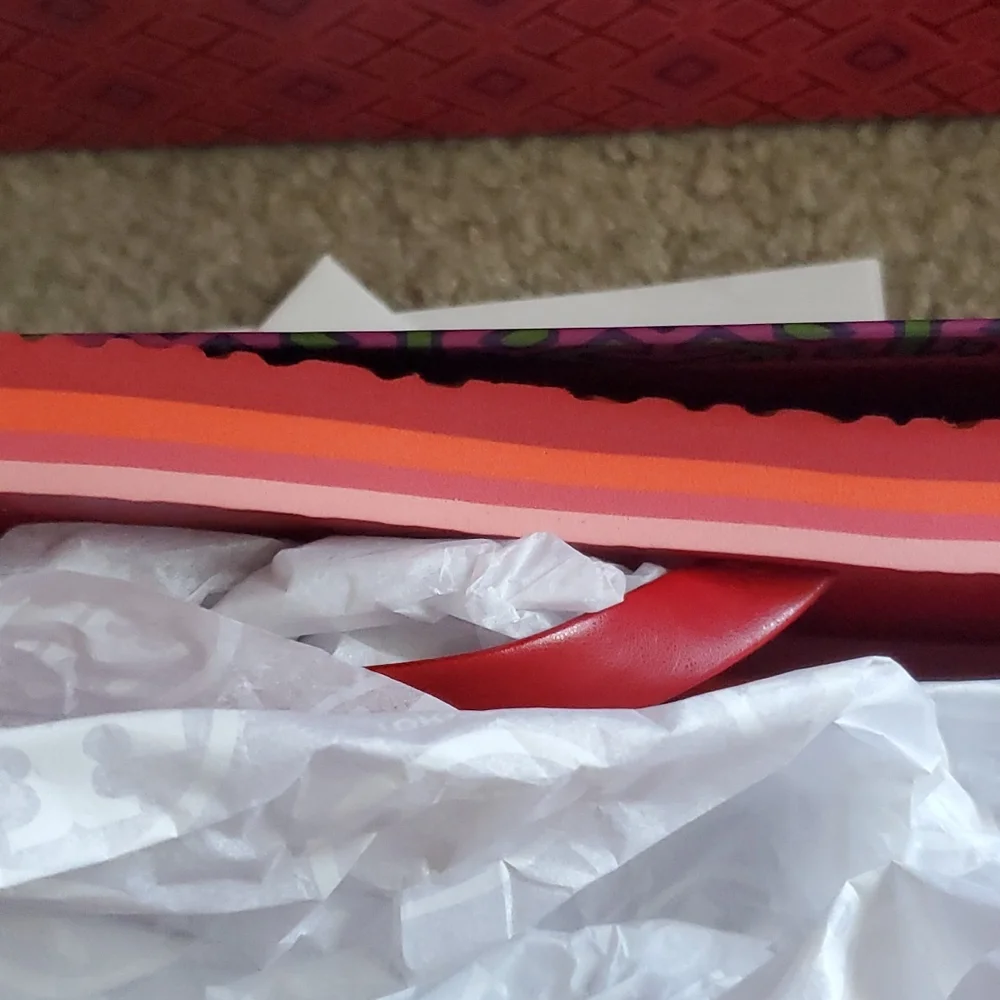 Tory birch flip flops red two other colors as shown so comfy lowered